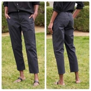 Frank & Eileen Charcoal Cropped Ankle Pants